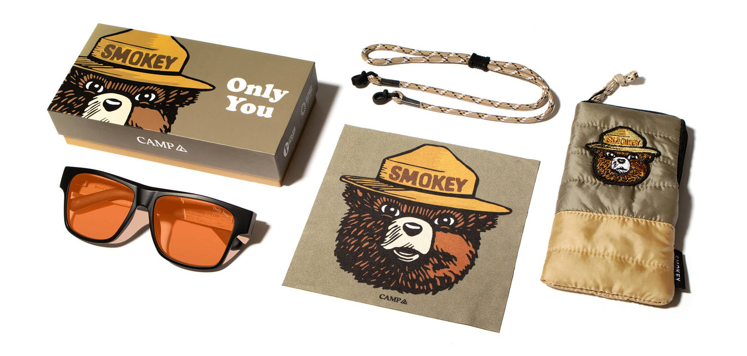 CAMP - Smokey Bear x CAMP Cliff Sunglasses - Matte Black