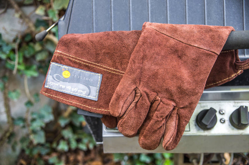 Fox Run Brands - Brown Leather Grill Gloves