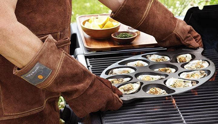 Fox Run Brands - Brown Leather Grill Gloves