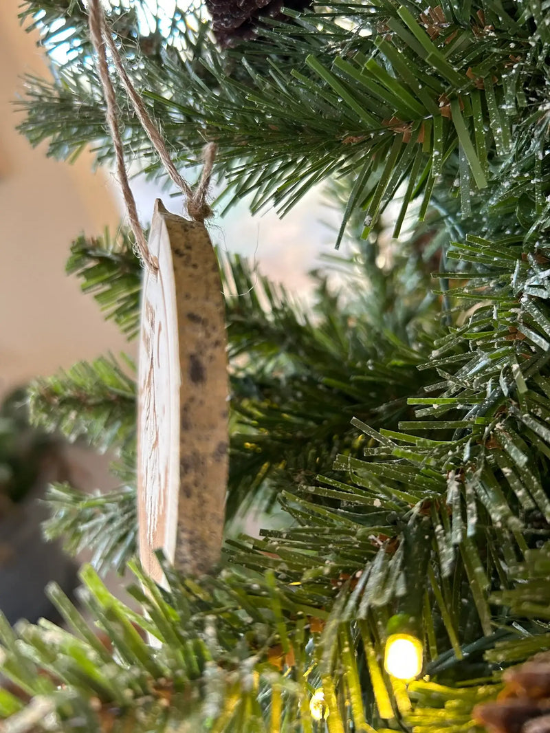 Bear Christmas Ornament, Bear and Mountains