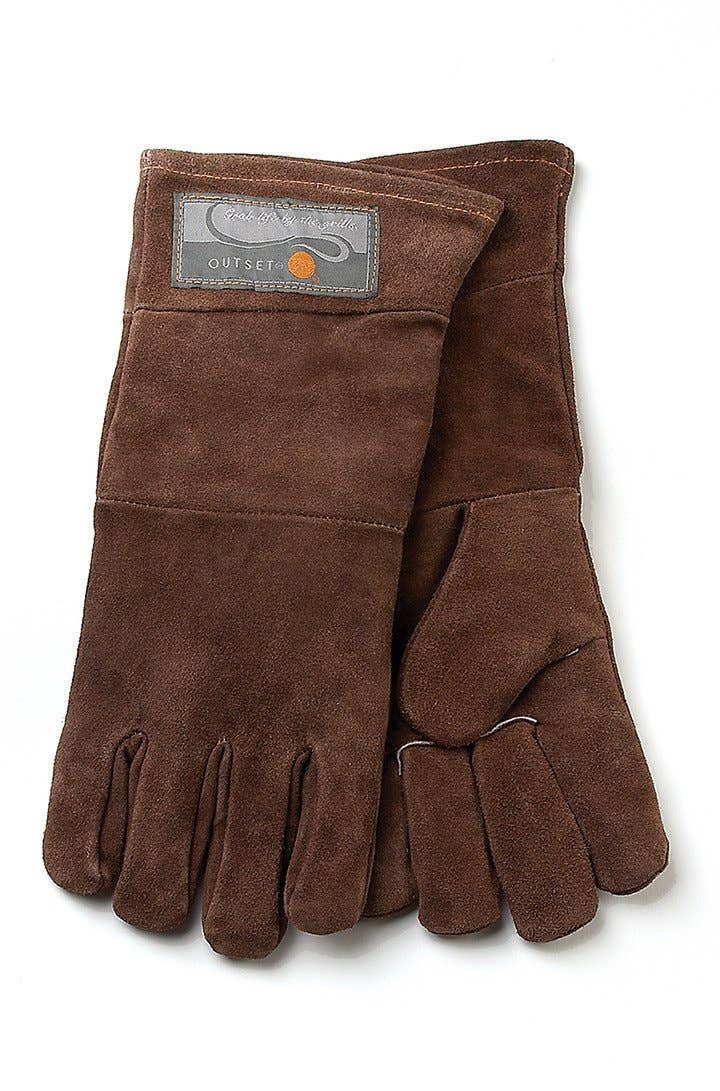 Fox Run Brands - Brown Leather Grill Gloves