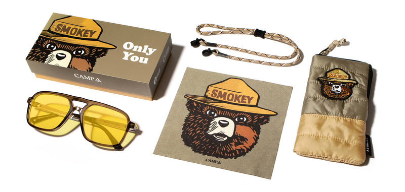 Smokey Bear x CAMP Glacier Sunglasses - Moss