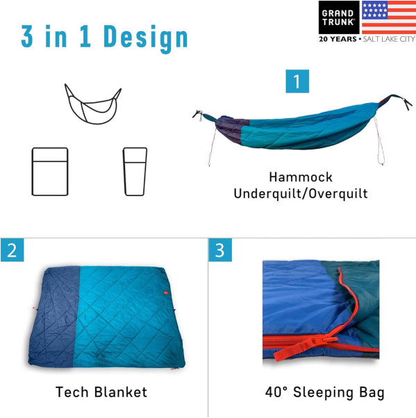 Grand Trunk - 360 Thermaquilt 3 in 1 blanket, sleeping bag, & hammock underquilt