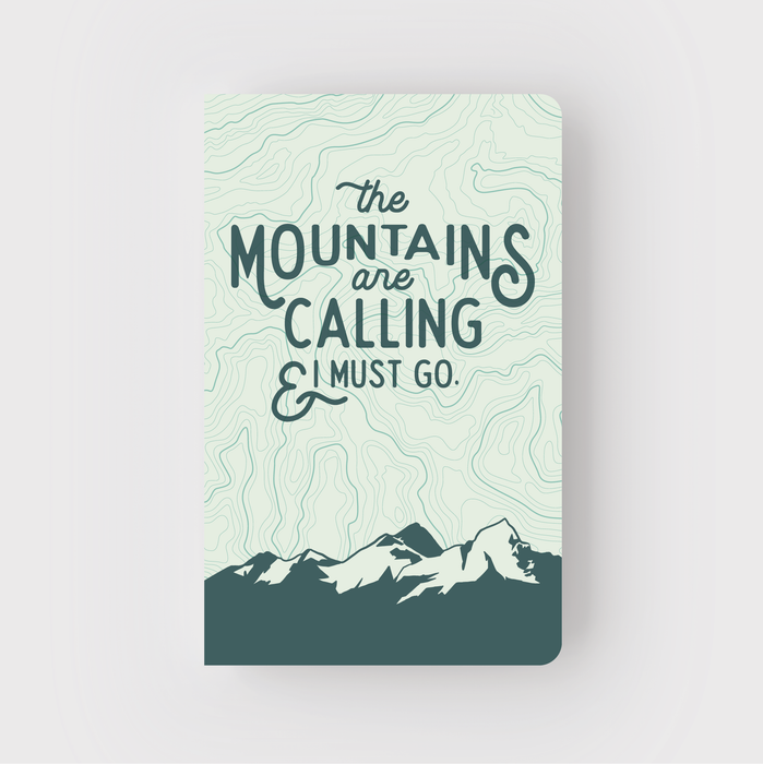 Topo Mountains Are Calling Letterpress Notebook