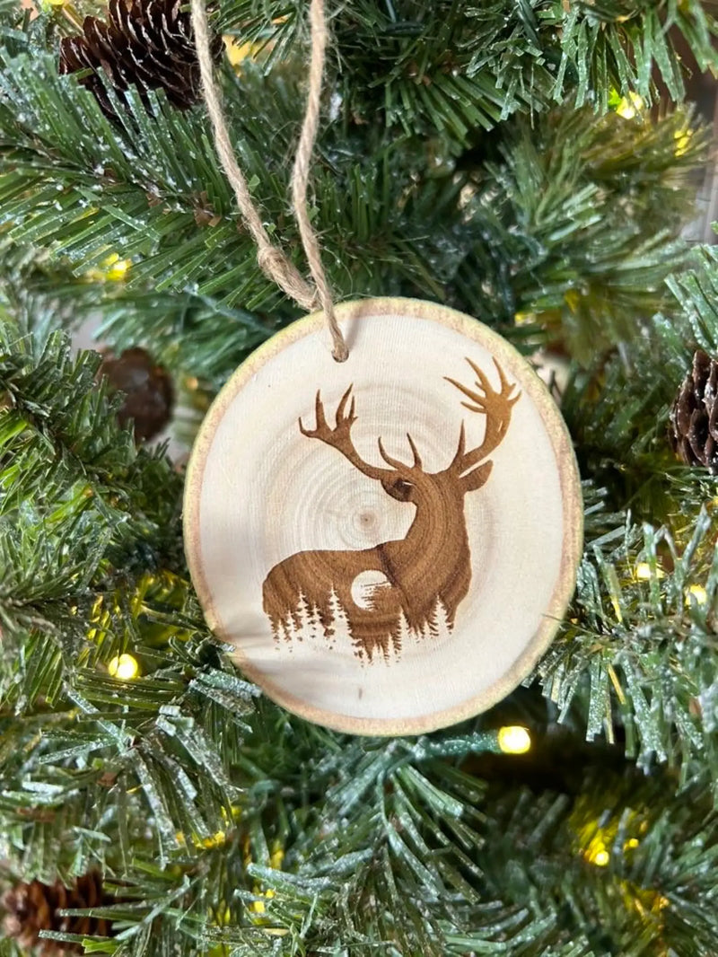 Deer Christmas Ornament, White Tail