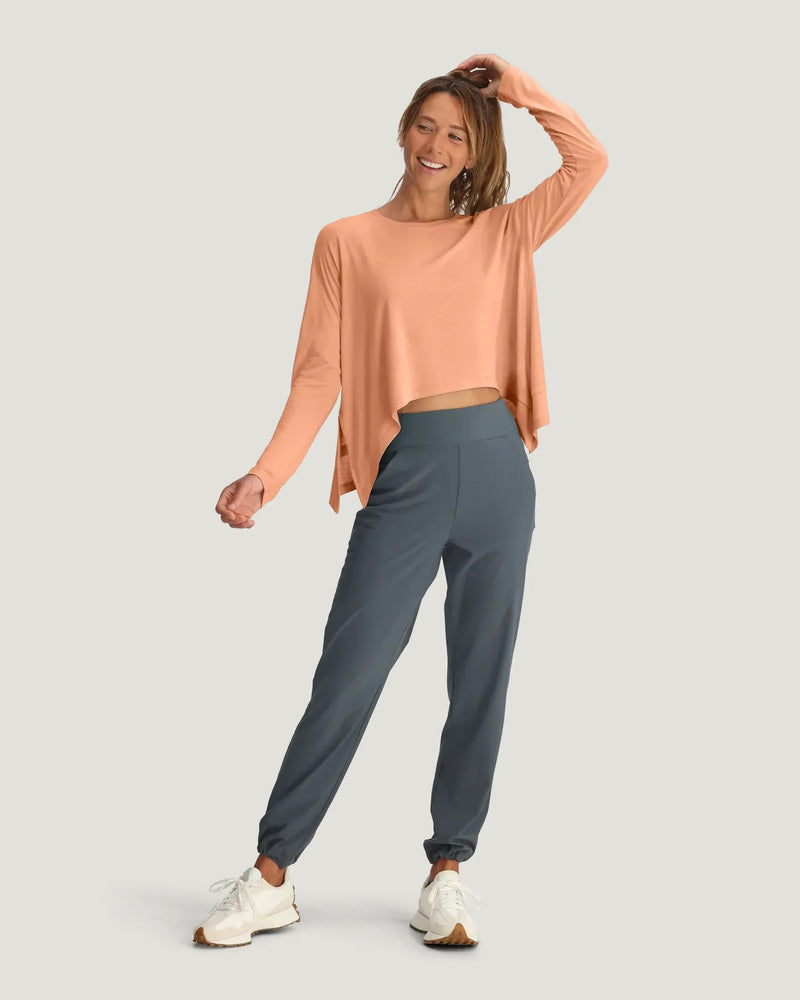 Free Fly - Bamboo Lightweight Cropped Long Sleeve