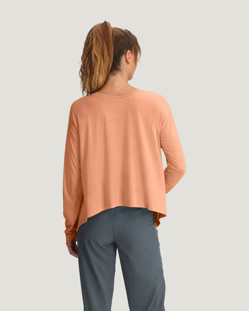 Free Fly - Bamboo Lightweight Cropped Long Sleeve