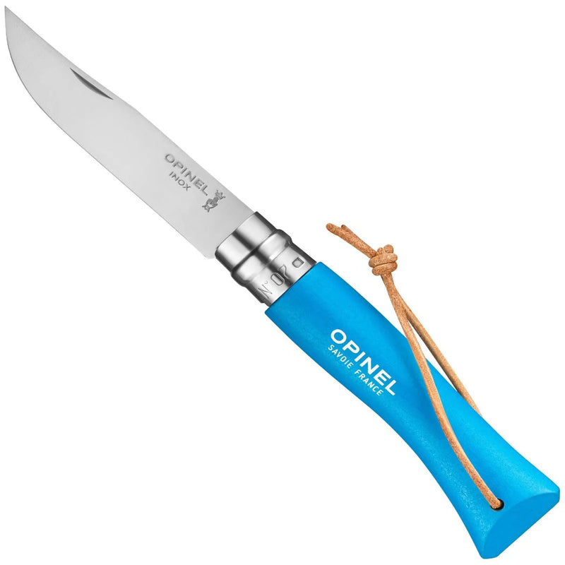 Opinel - No.07 Stainless Steel Pocket Knife with Lanyard