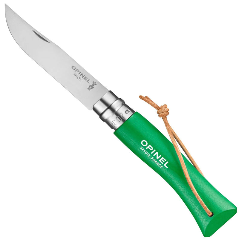 Opinel - No.07 Stainless Steel Pocket Knife with Lanyard