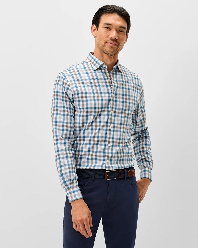 Johnnie-O - Cay Exploded Gingham Performance Button Down