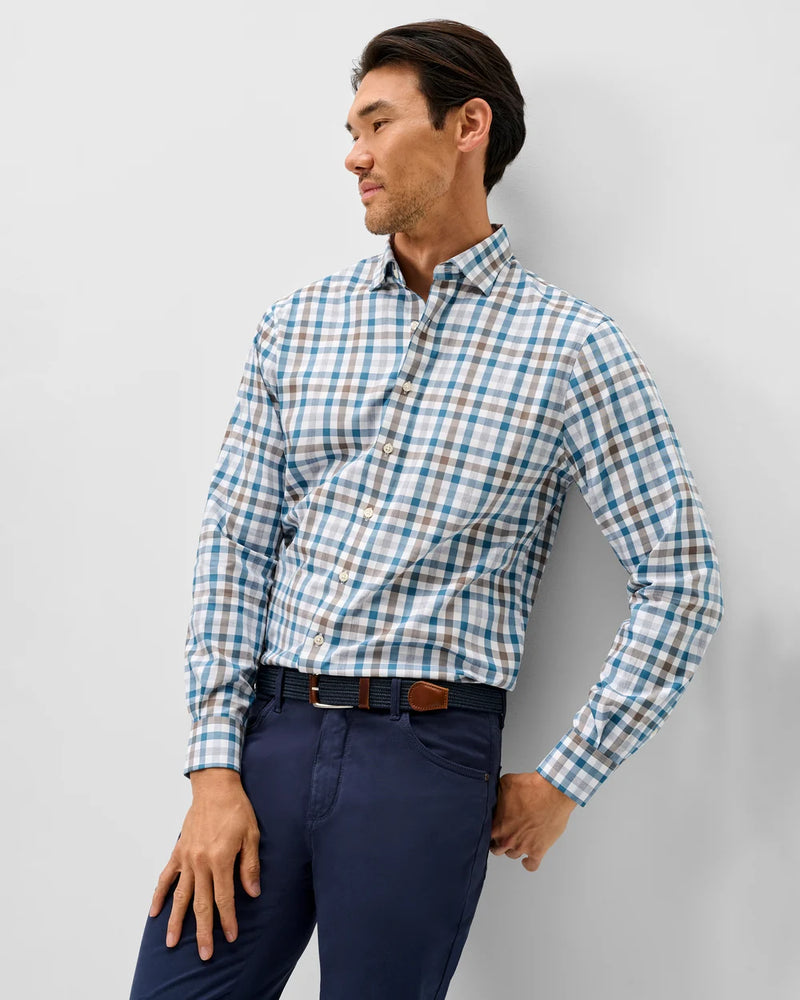 Johnnie-O - Cay Exploded Gingham Performance Button Down