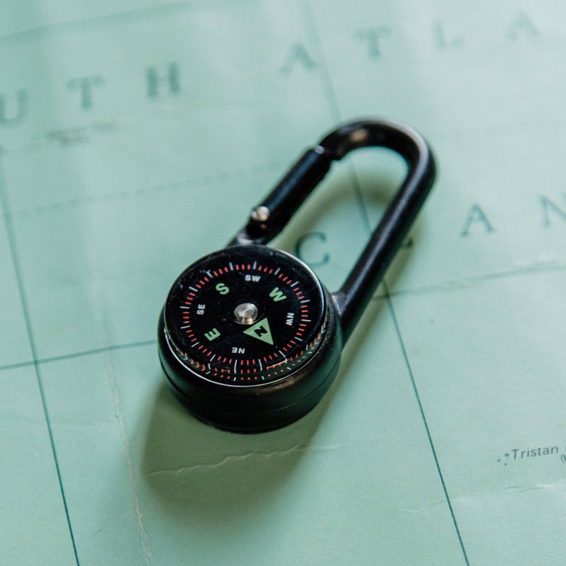 Bradley Mountain - Carabiner Compass + Thermometer - Black