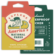 Paddle the Parks Sticker on backing