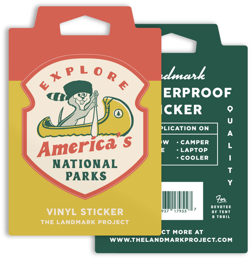 Paddle the Parks Sticker on backing