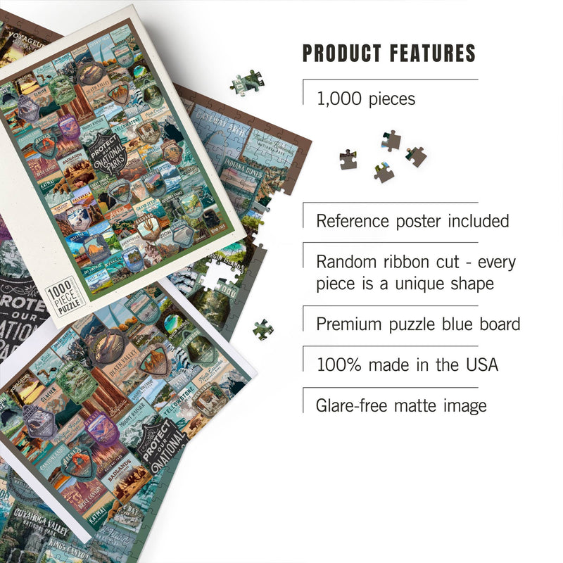 1000 PIECE PUZZLE Protect National Parks Collection Collage