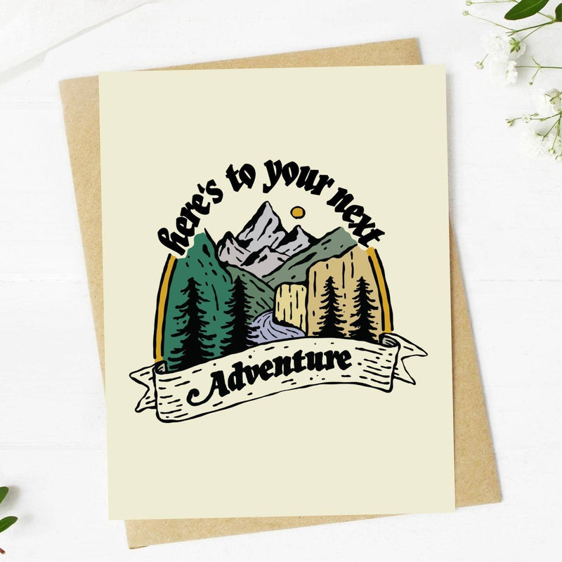 Big Moods - Here's To Your Next Adventure" Greeting Card