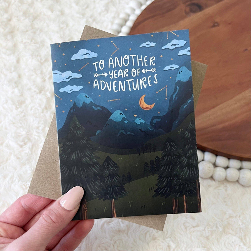 Big Moods - To Another Year Of Adventures" Greeting Card