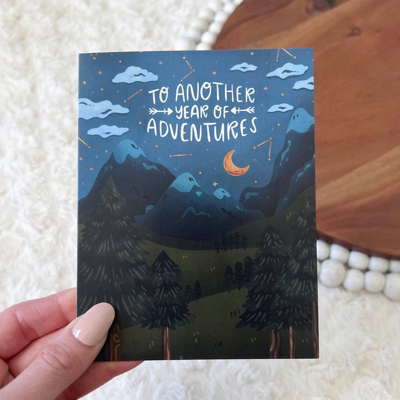 Big Moods - To Another Year Of Adventures" Greeting Card